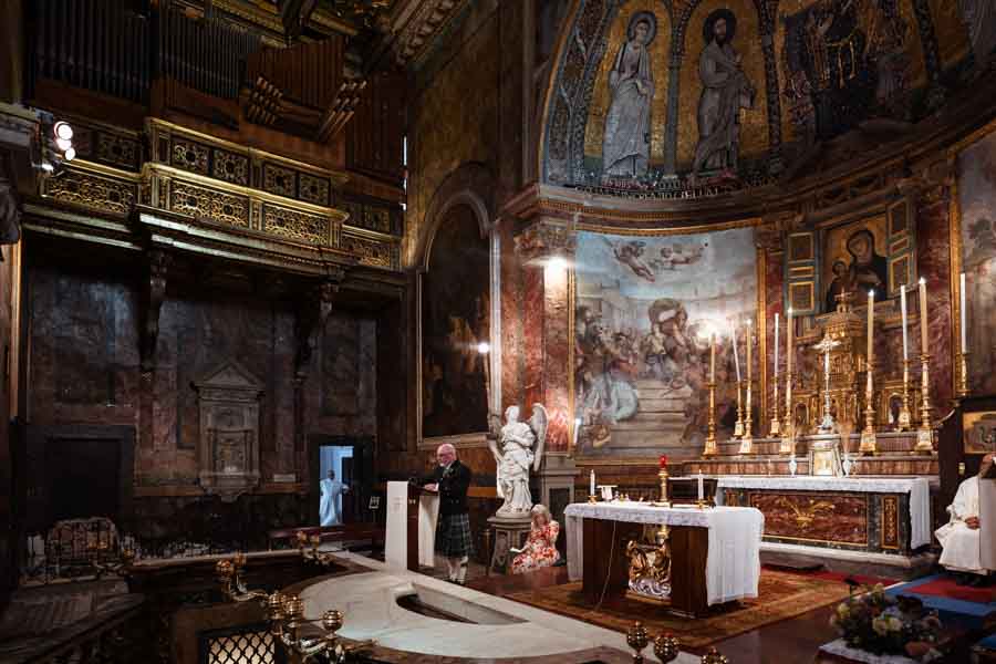 wedding in the castel in rome