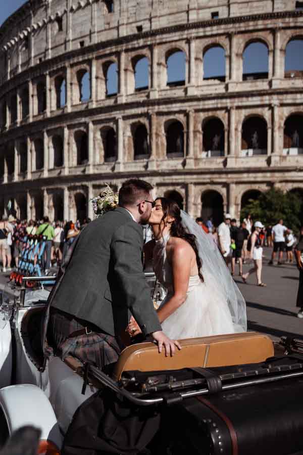 sposi con excalibur al colosseo