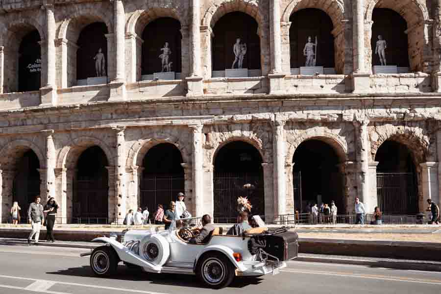 sposi con excalibur al colosseo